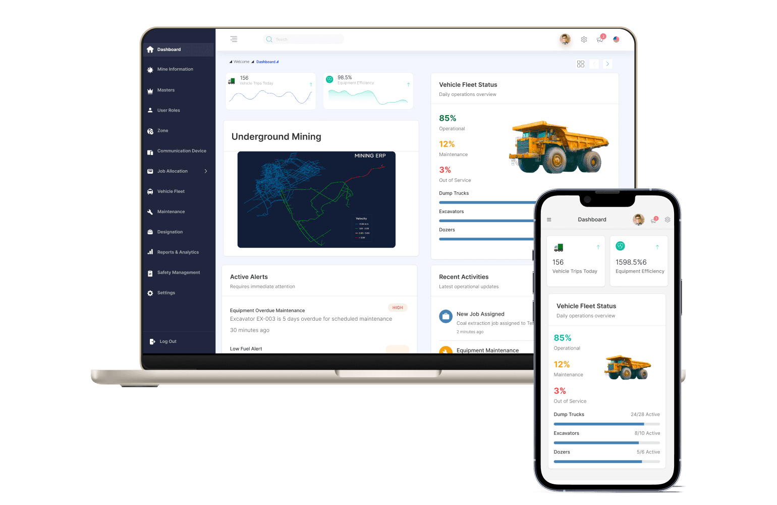 Underground Mining Management System - ERP Solutions project showcase