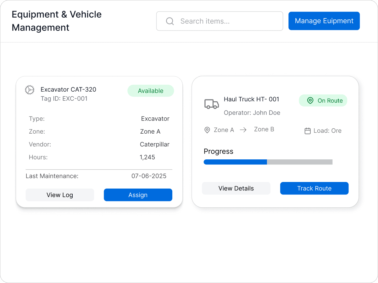 Equipment & Vehicle Management